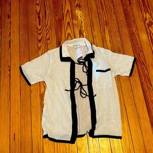 Tie front shirt from Combos knitwear